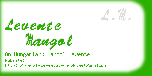 levente mangol business card
